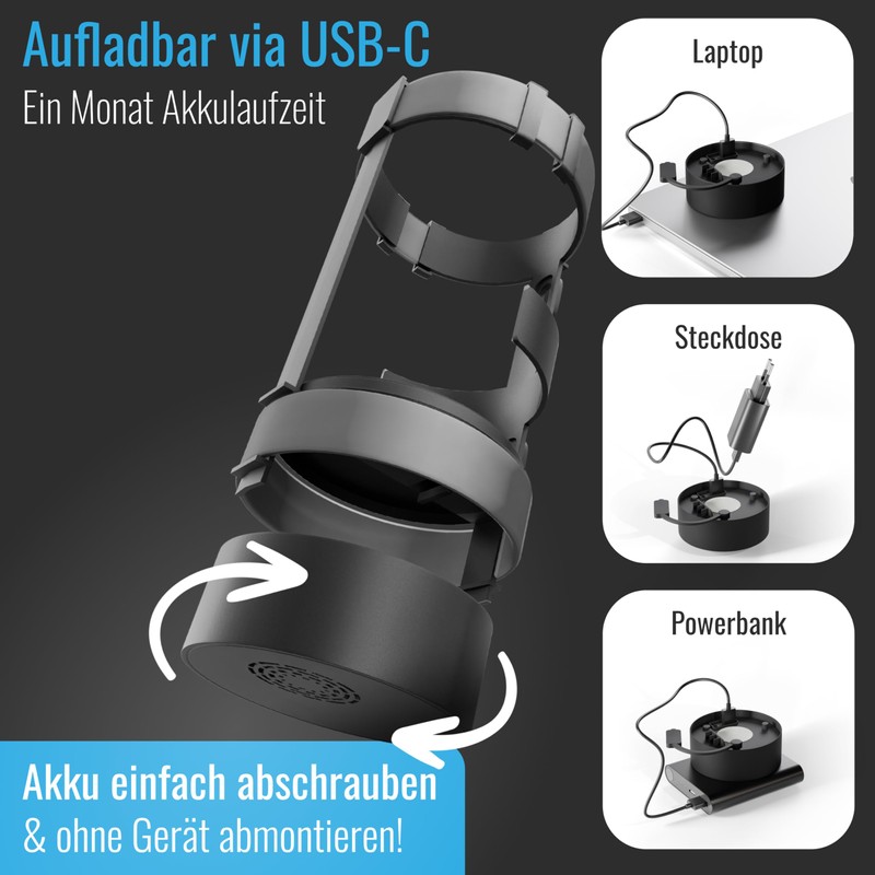 Parkwächter B1 Bicycle Bottle Holder with Alarm, AirTag Bottle Holder,