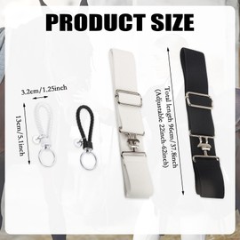 panthra 2pcs Equestrian Belts For Women, 37.8 Inch Elastic Equestrian Belt, Elastic Adjustable, Strong and Durable, Suitable for Horse Riding Enthusiasts and Competitions, with 2 Key Straps