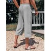 Gafeng Mens Harem Capri Pants Beach Yoga Baggy 3/4 Shorts