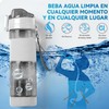 Botella de Agua Alcalina,Botella de Agua Filtro de 22 Onzas,Filtro