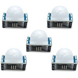 Fasizi 5pcs Human Sensor Module Pyroelectric Infrared PIR Motion Detector Modules
