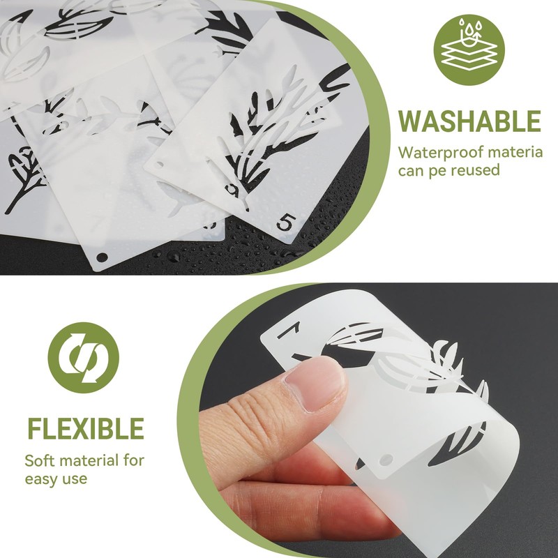 Leaf Stencils for Painting on Wood – 35PCS Reusable Vine