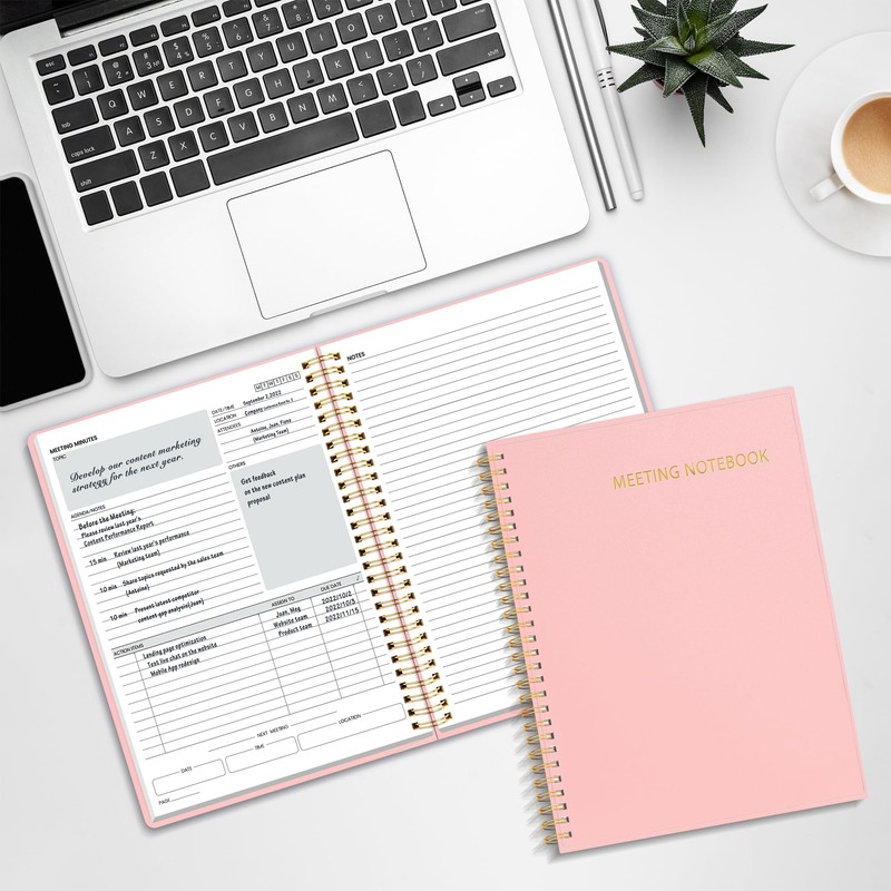 SUNEE Half Meeting Half Note - 7.5"x10" Professional Notebooks for