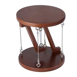 Qarmijaer Tensegrity Table: Educational Science Toy for Adults, Physics, Unisex, Easy to Assemble, Brown Wooden Desk Decor