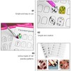 MOLILON Nail Art Practice Book with 8pcs Acrylic Nail Brush,
