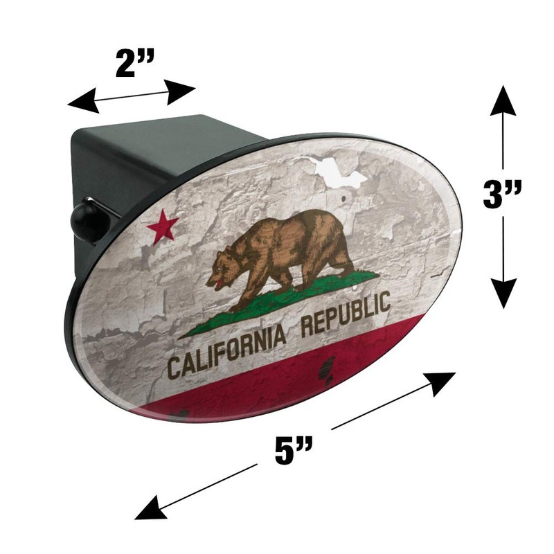 GRAPHICS & MORE Rustic Distressed California State Flag Oval Tow