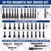 WORKPRO 39-Piece Magnetic Nut Driver Set 1/4 " Shank SAE