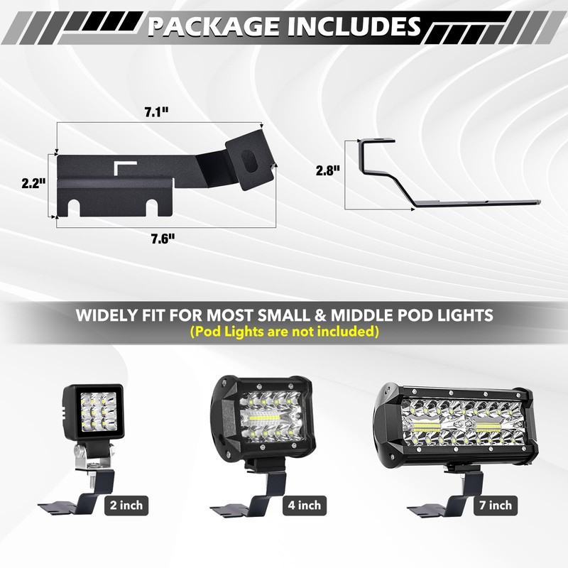T-TOP WLS No-Drill A-Pillar Ditch Light Brackets for 2022-2026 Nissan