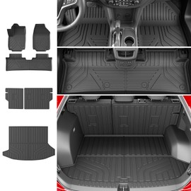 xipoqix Floor Mat Cargo Mat Compatible with 2025 Chevy Equinox GMC Terrain (Not for EV) TPE Cargo Liner Trunk Liner Backrest Protection Replacement for 2025 Chevy Equinox Accessories