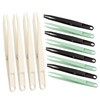 KONTONTY 12pcs Flat Head Craft Tweezers Sticker Tweezers for Diy