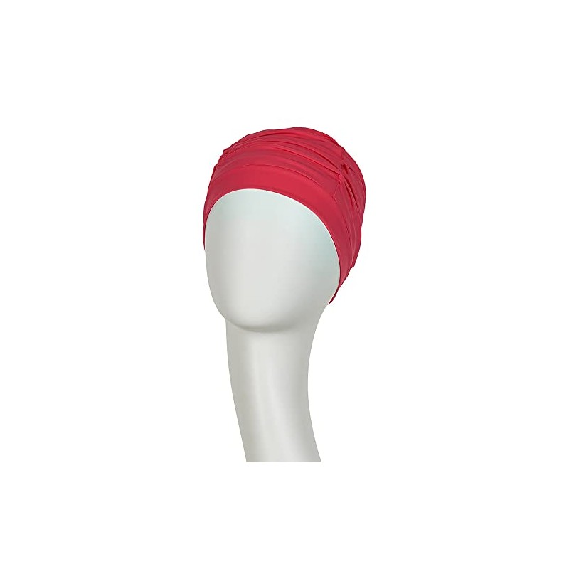 Swim cap for women with hair loss raspberry color