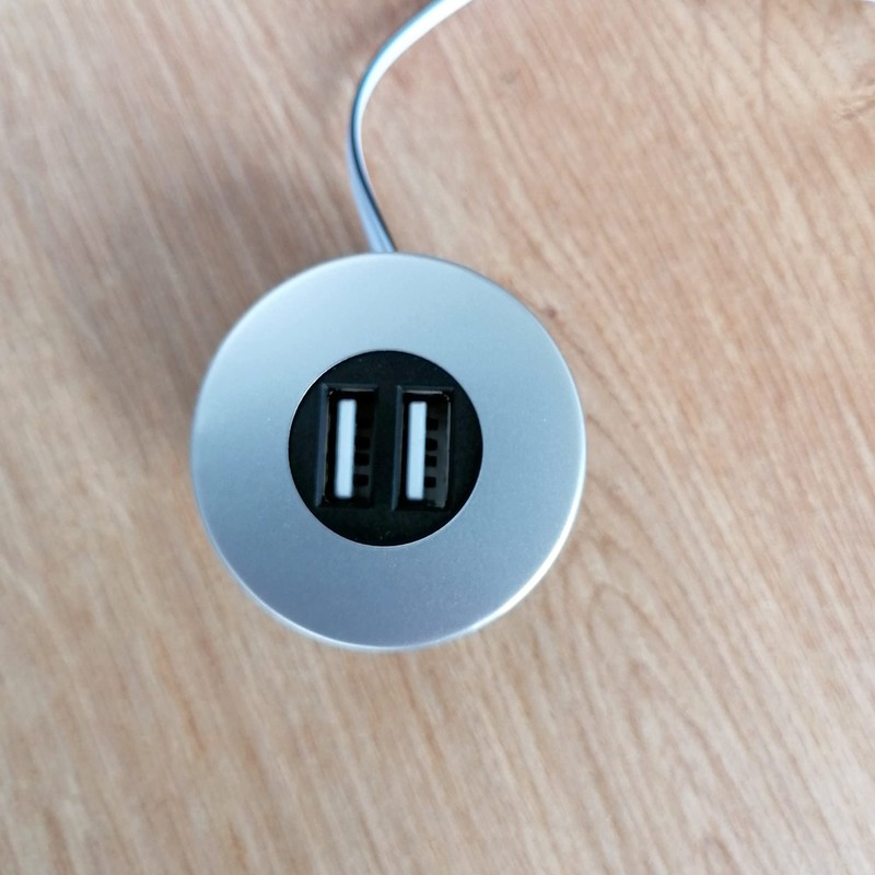 kalb Built-in USB Hub, Silver Grey, Socket for Smartphone, Tablet,