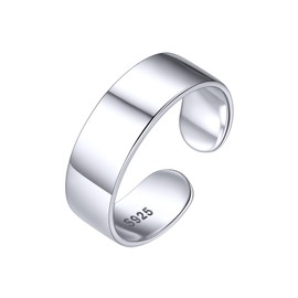 ChicSilver Toe Rings for Women Sterling Silver Toe Ring Hypoallergenic Wide Toe Ring Minimalist Open Adjustable Toe Rings for Women Toe Jewelry for Summer Beach