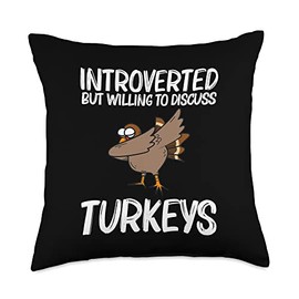 Cool Turkey Design For Men Women Forest Wild Animal Lovers Throw Pillow