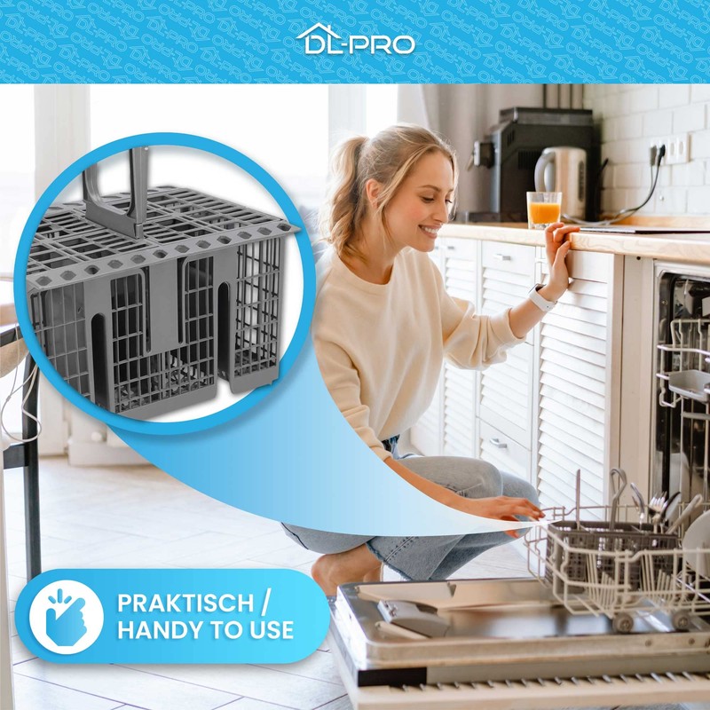DL-pro Universal Dishwasher Cutlery Basket 20.8 x 16 cm Suitable