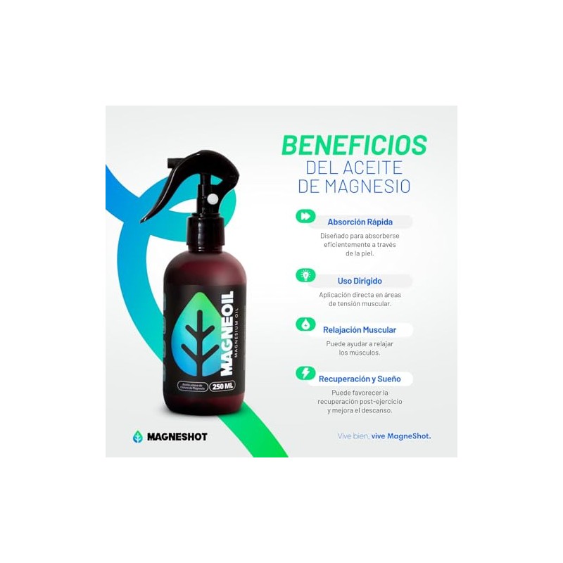Magneshot | MagneOil Aceite de Magnesio puro de Zechstein -
