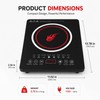 Portable Induction Cooktop, 110V Countertop Single Burner - 8 Power