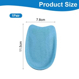 KEQAR 1 Paar Fersenpolster aus Silikongel, Orthopädisch, Soft Gel Einlegesohlen zur Linderung von Plantarfasziitis, Fersensporn und Achillesschmerzen (S (35-39), Blau)