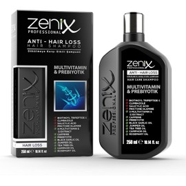Zenix Professional Anti-Hair Loss Shampoo - 11 Pflanzliche Extrakte & Koffein - Gegen Haarausfall und Stimuliert das Haarwachstum - Nährt und spendet Feuchtigkeit - Für dickeres, stärkeres Haar