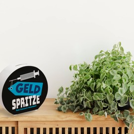 Money Gift Money Box with Money Injector Motif in Black Great Money Box for All Those Who Are Often Clammy at Checkout Are Syringe Money Moneten Financial Injection