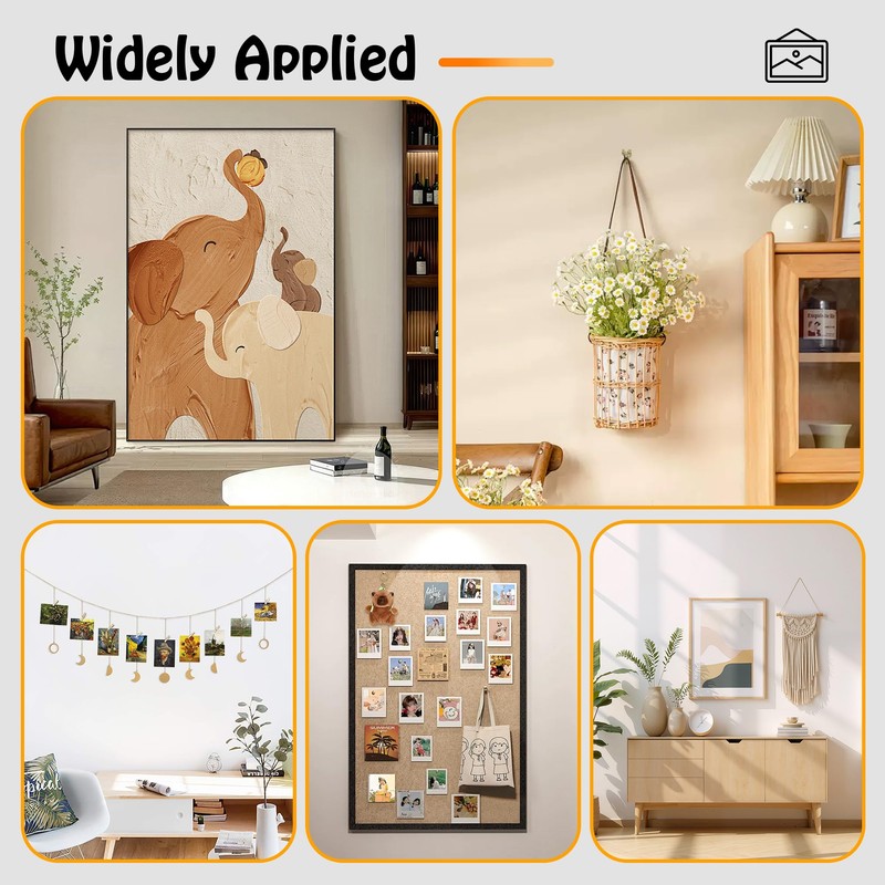 SHRJ Picture Hanging Kit Hanging Hardware Assorted with Magnetic Hammer