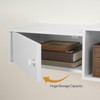 HOOBRO 55" Floating TV Stand with Power Outlet, Modern Wall