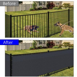 mychoiii 4ft x 50ft Black Privacy Screen Fence 90% Blockage Heavy Duty Fencing Mesh Shade Net Cover for Outdoor Wall Garden Backyard Porch Patio Balcony