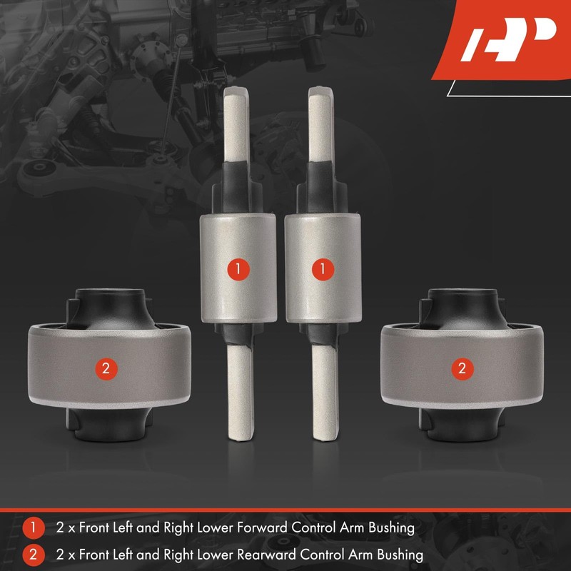 A-Premium 4 x Front Lower Forward Rearward Control Arm Bushing