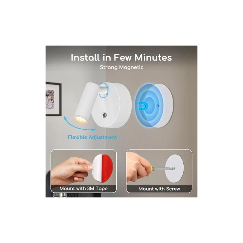 URTOM Wireless LED Spotlight Indoor with Remote Up Lights Indoor
