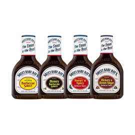 Sweet Baby Ray's 4 Flavor Variety Pack - Original, Sweet n' Spicy, Honey, Hickory & Brown Sugar Barbeque Sauce - 18oz each