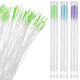 Maitys 180 Pcs Earrings Hole Cleaner, Piercing Cleaner Floss, Rose Fragrance Odor Removal Ear Care, Piercing Floss Disposable Aftercare Cleaning Tool(Purple, Green, Blue)