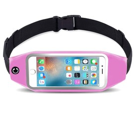 KOYOKOMA Waist Pouch, For Running, Jogging, Walking, Stretchy, Splashproof, Men's, Women's, Sports, Compact, Smartphone Storage, Pink