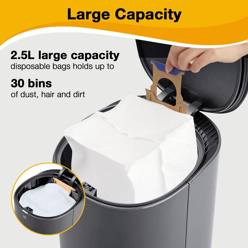 12 Pack Vacuum Dust Bags for Yeedi K781+ Vac Station,