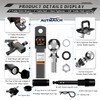 AUTMATCH Trailer Hitch Ball Mount with 2 Inch Hitch Ball