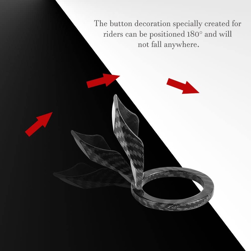 Middrivr Engine Start/Stop Button Cover, Carbon Fiber Zinc Alloy Car