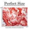DAJDC Light Dark Red Marble Kitchen Glass Cutting Board Ocean
