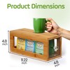 Serenica Homes Bamboo and Acrylic Drawer Tea Bag Holder- Durable