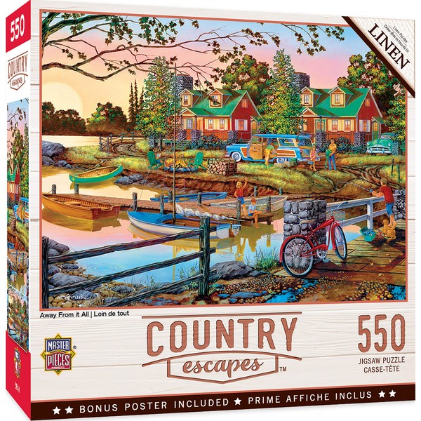 Masterpieces 550 Piece Jigsaw Puzzle for Adults, Family, Or Kids - Away from It All - 18"x24"