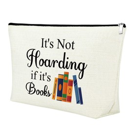 Mxrymvu Book Lover Gifts Bibliophile Gifts Makeup Bag Reading Book Club Gift for Women Cosmetic Bag Birthday Gift for Reader Girl Book Worm Gift Bookish Gifts Librarian Gifts Travel Cosmetic Pouch