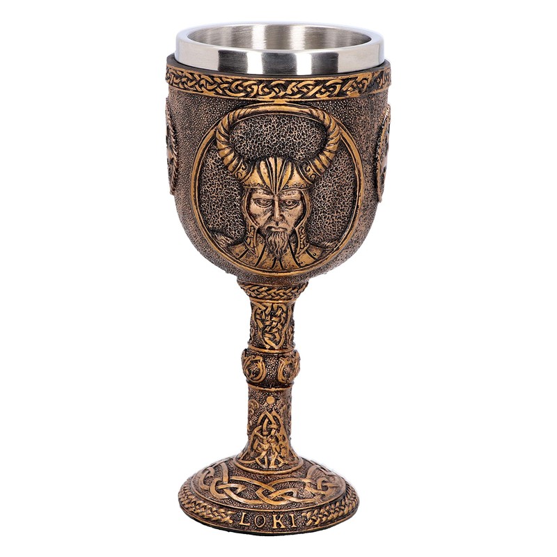 Nemesis Now D4718P9 Loki Goblet 17cm, Resin w. Stainless Steel