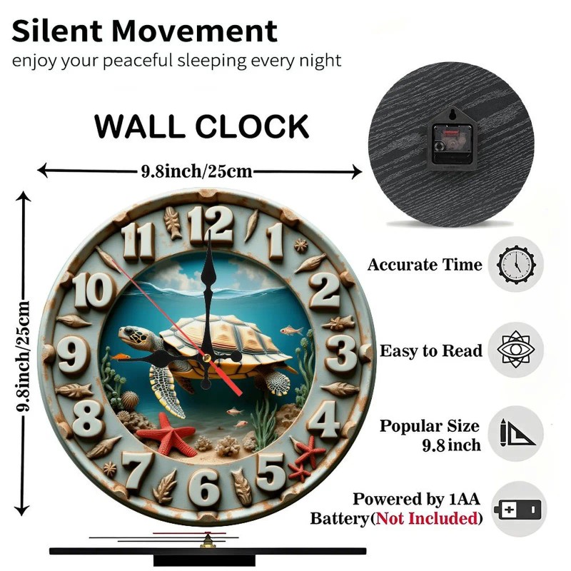 10-Inch Wooden Clock for a Magic Enthusiast with a Top