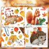 Fall Window Clings Stickers, 84Pcs Autumn Woodland Animals Maple Leaves