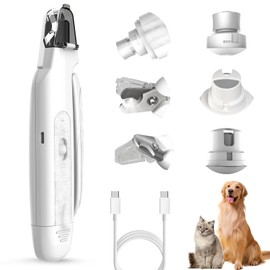 CATPICK 2-in-1 Cat Nail Clippers & Dog Nail Clippers Trimmers for Large Medium Small Dogs Cats Claw Trimmer Quick Sensor and Safety Guard USB Rechargeable with 2 LED Lights Dogs Nail Trimmer