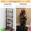 GAZITOP Metal Shoe Stand, 5 Tier Vertical Shoe Rack, Narrow