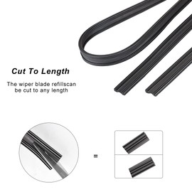 Floor88 - Paquete de 4 recambios de limpiaparabrisas de goma universal sin marco para la mayoría de coches, autobuses, furgonetas, camiones, 26 pulgadas (4)