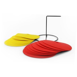 Splay Set of 24 Round Rubber Marking Flat Disc | 24 Multi-Colored Rubber Disks for Agility Training | Anti-Slip Non Slip Indoor & Outdoor Field Marking Equipment Preschool Kids & Teachers. Full Sized