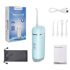 Powerful Portable Cordless Water Dental Flosser: Rechargeable [2000 mAh Li-ion] Mini Oral Irrigator Travel & Home Machine Cleaner Large Vol Telescopic Tank 5 Modes IPX7 Waterproof Electric Teeth Pick
