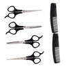 FOMIYES 4 Sets 6pcs Barber Tool Hairdressing Scissor Teeth Cut