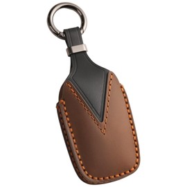 New Model VOXY 90 Series Keychain Noah 90 Series Key Cover Voxy Sienna Keychain Toyota Genuine Leather 2023 Latest VOXY NOAH 90 Series Accessories Parts (Genuine Leather 4 Buttons, Brown)