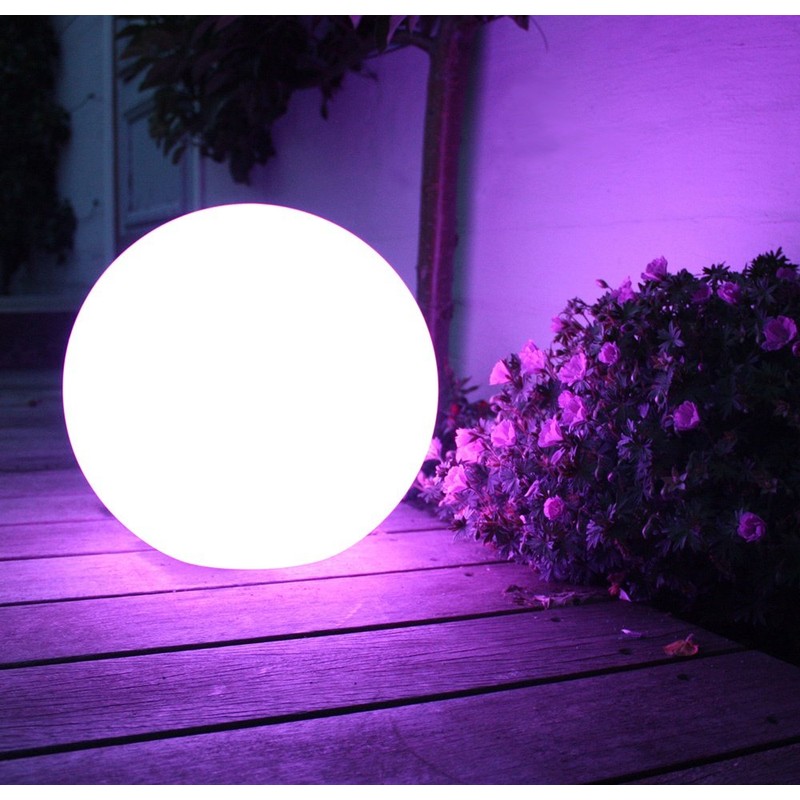 Green Blue Solar LED Light Garden Freestanding Lamp Ball Round